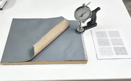 Coated industrial fabric cross section