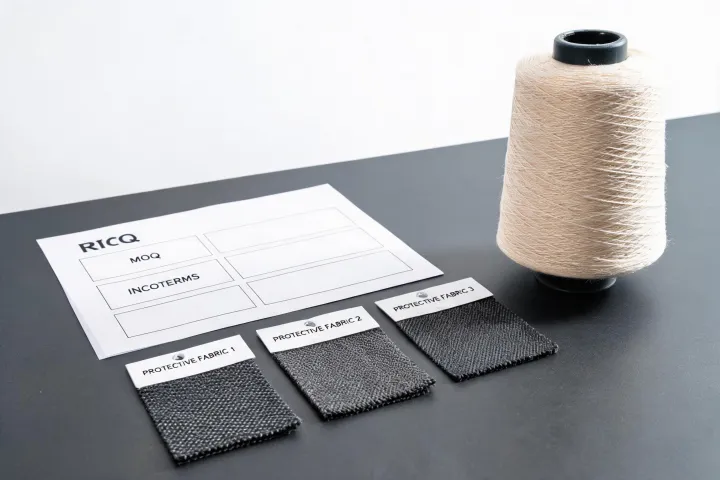 Industrial textile RFQ and labeled sample set